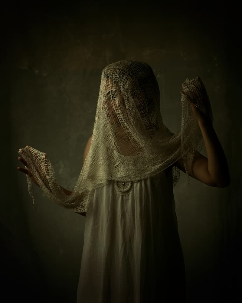 Veiled Woman Mystery by Mehdi Mokhtari — canvas wall art