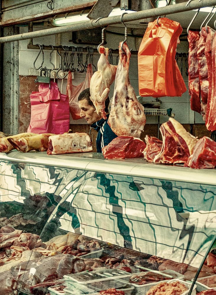 Traditional Meat Market by Leonid Yermoshkin — canvas wall art