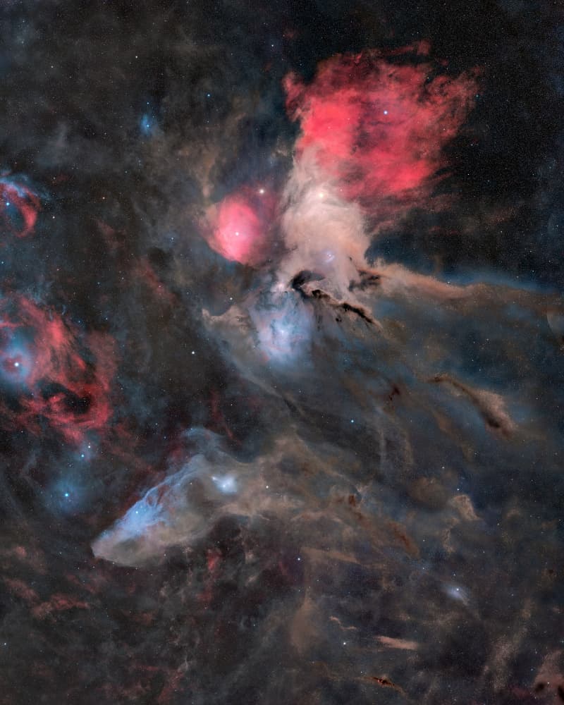 Colorful Cosmic Nebula by Vikas Chander — canvas wall art