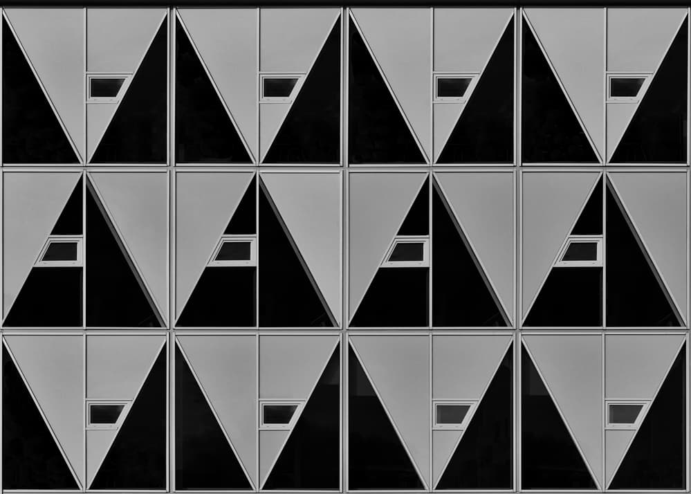 Abstract Geometric Facade by Theo Luycx — canvas wall art