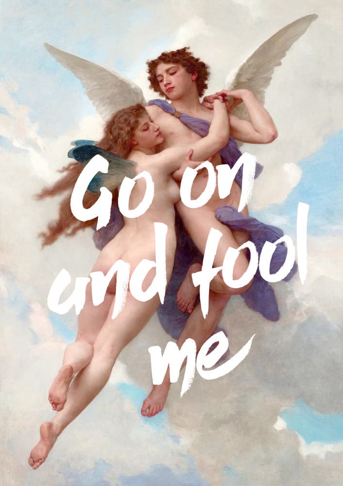Angelic Embrace With Quote by Talitha McQueen — canvas wall art