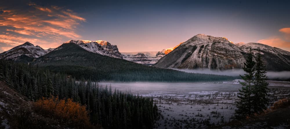 Misty Mountain Sunrise by Bing Li — canvas wall art