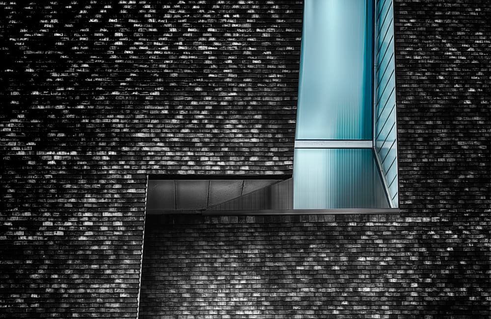 Blue Glass Architecture by Greetje van Son — canvas wall art