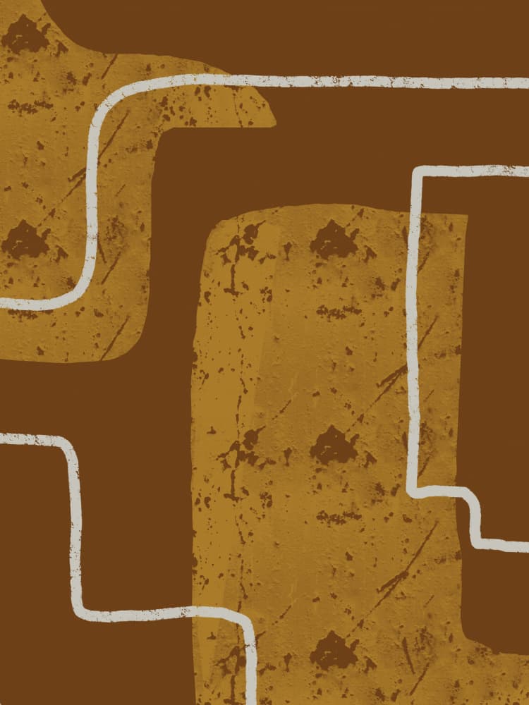 Earthy Abstract Curves by Yuli Saputra — canvas wall art