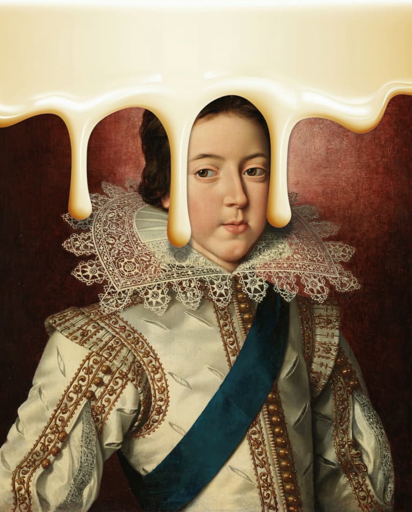 Creamy Regal Portrait by Marja van den Hurk — canvas wall art