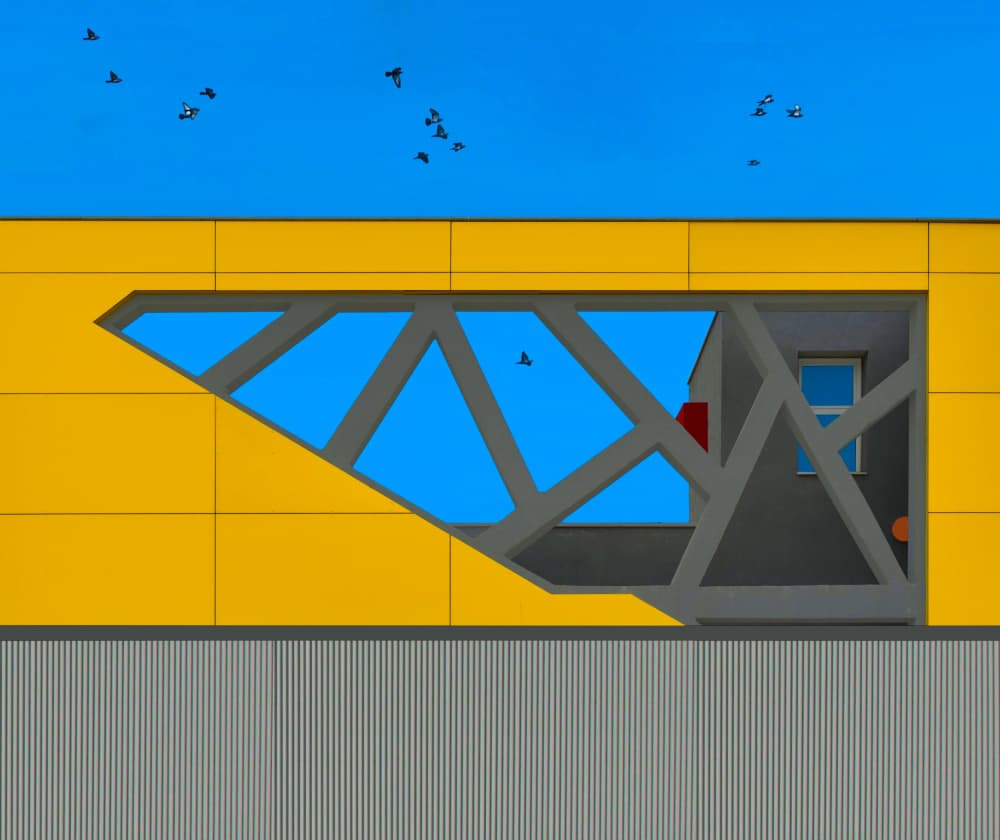 Vibrant Geometric Architecture by Arnon Orbach — canvas wall art