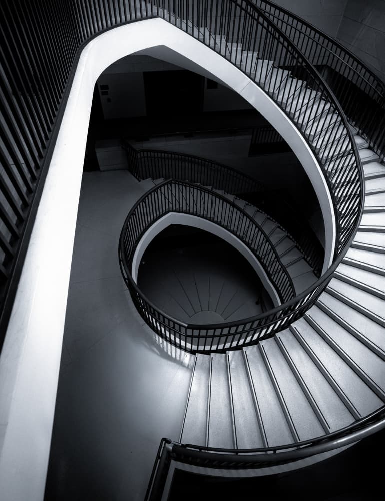 Elegant Spiral Staircase by Catherine Wang — canvas wall art