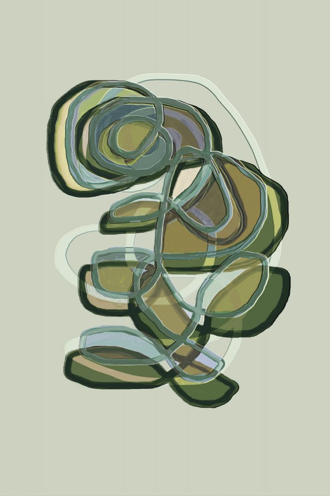 Serene Green Flow by Christina Sillen — canvas wall art