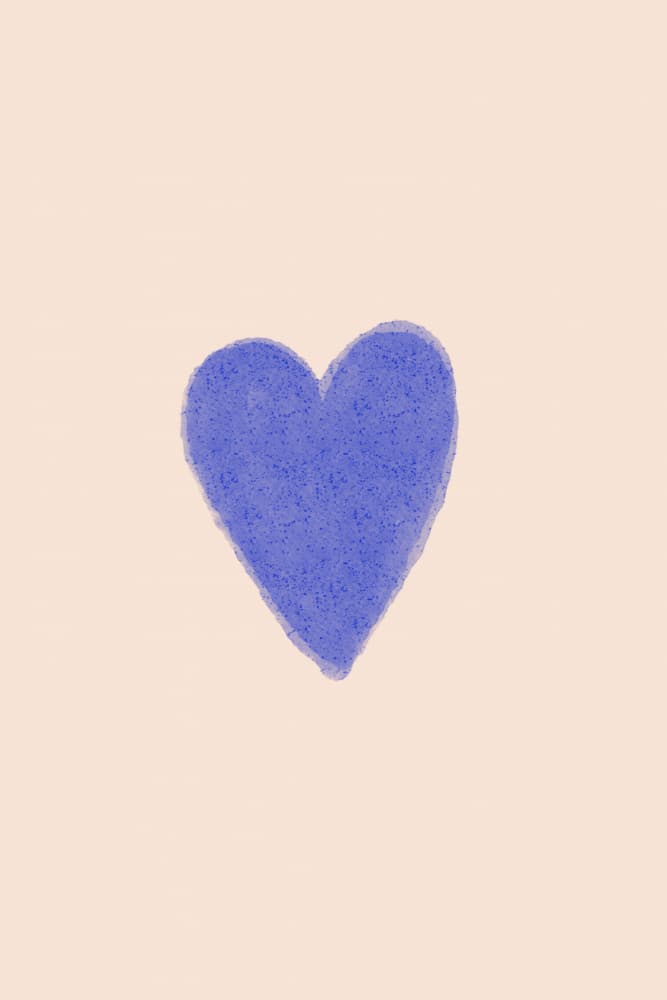 Simple Blue Heart by Treechild — canvas wall art