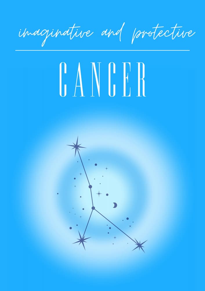 Imaginative Cancer Zodiac by Amélie — canvas wall art