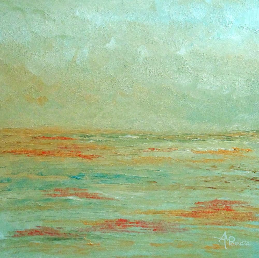 Misty Sea Horizon by Angeles M. Pomata — canvas wall art