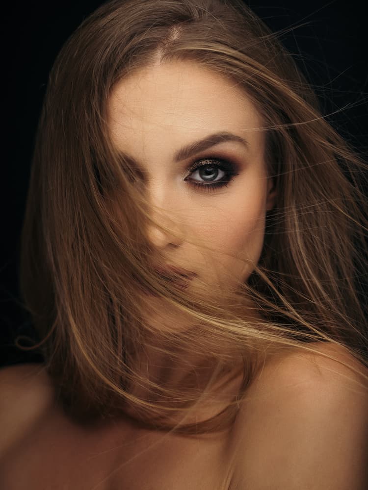 Mysterious Windblown Portrait by Martin Krystynek MQEP — canvas wall art