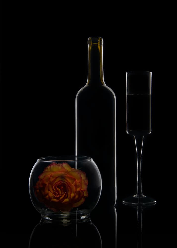 Elegant Wine And Rose by Ming Chen — canvas wall art
