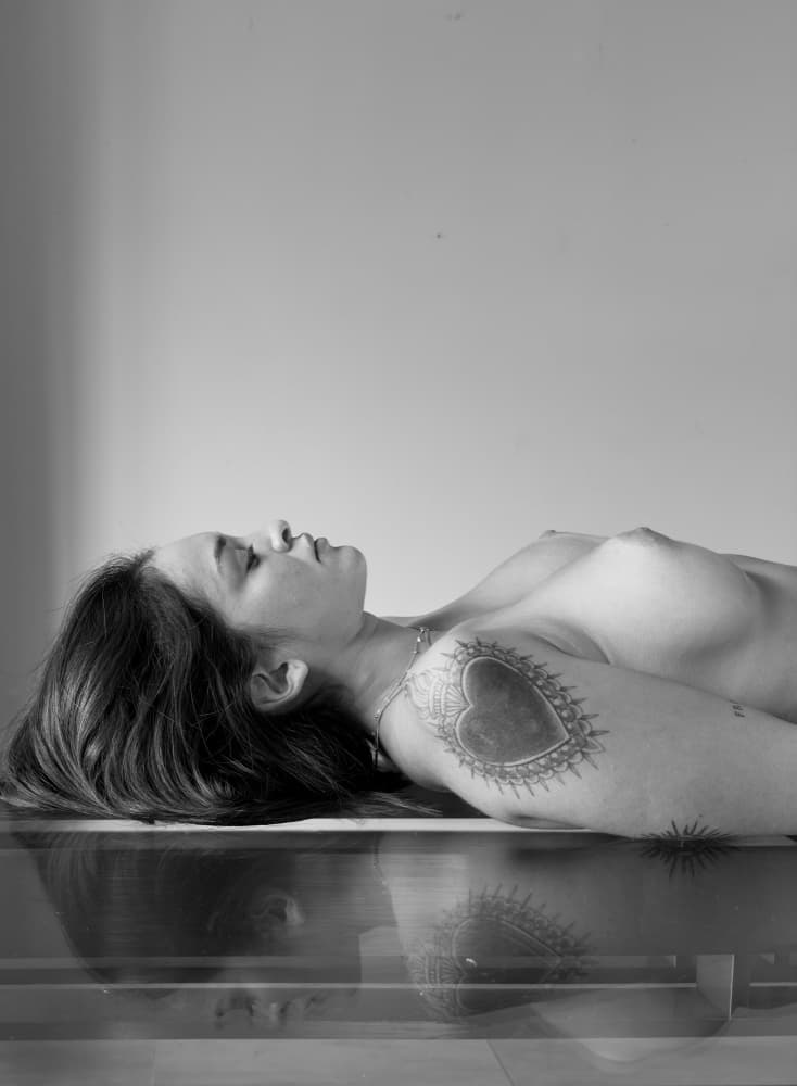 Serene Female Reflection by Davide Barzaghi — canvas wall art