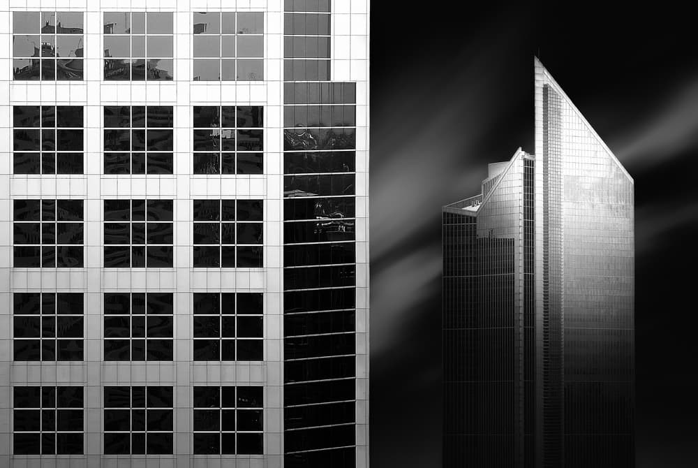 Modern City Shapes by Akira TAKAUE — canvas wall art