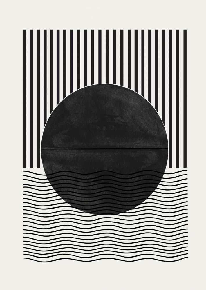 Monochrome Eclipse by THE MIUUS STUDIO — canvas wall art