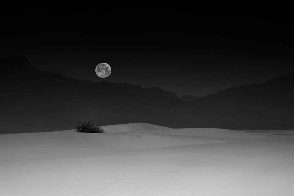 Moon Over Desert Dunes by Lydia Jacobs — canvas wall art