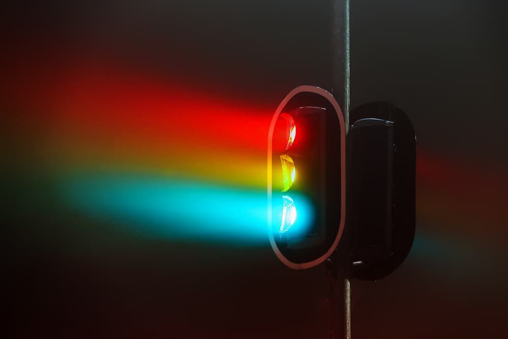 Lights on a foggy night. by Leif Løndal — canvas wall art