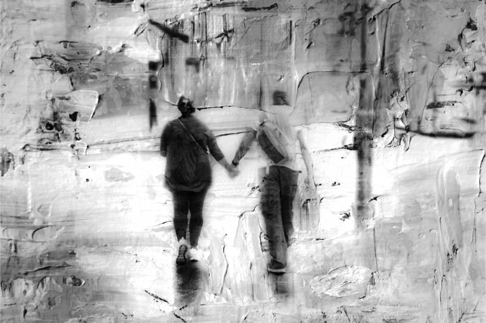 Textured Urban Romance by Amer Jassim — canvas wall art