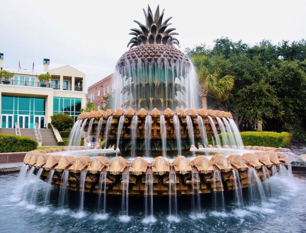 Iconic Pineapple Fountain by Del Mundo Imagery — canvas wall art