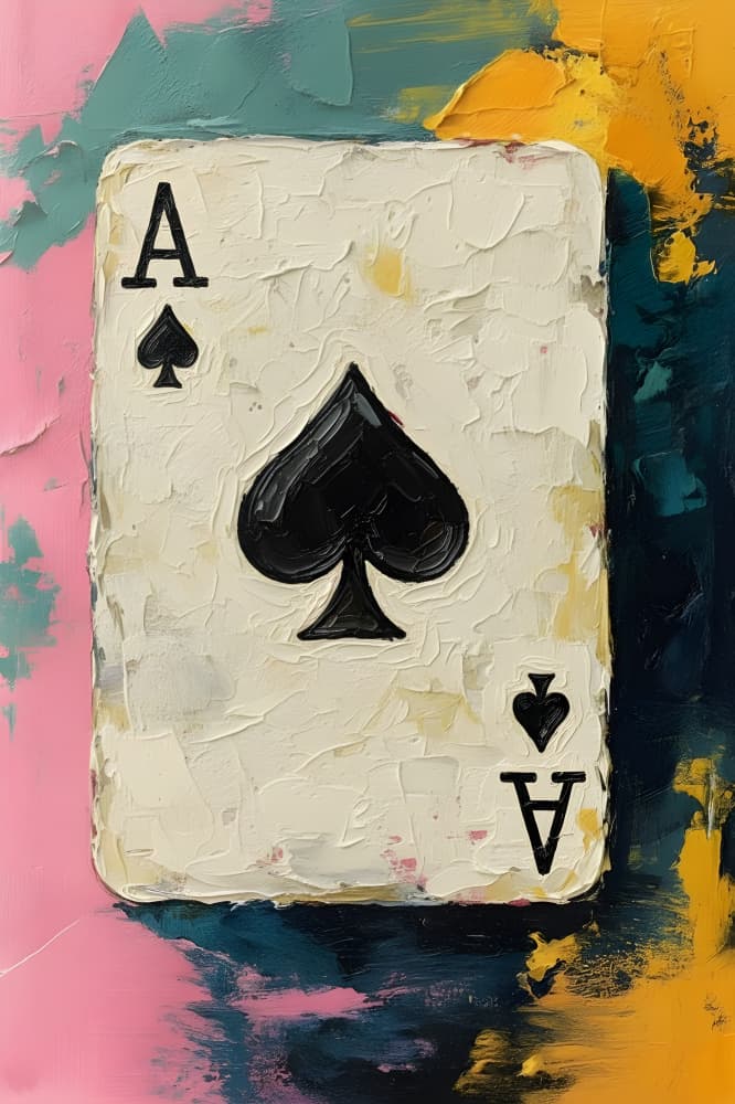 Bold Ace of Spades by HUGO — canvas wall art