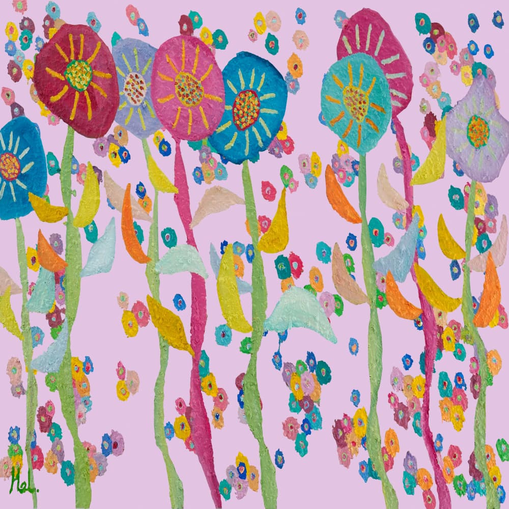 Whimsical Flower Field by Helen Joynson — canvas wall art