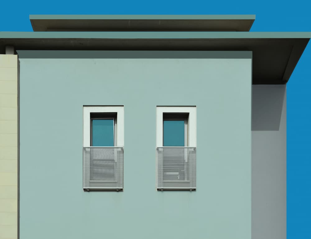 Modern Blue Facade by Arnon Orbach — canvas wall art