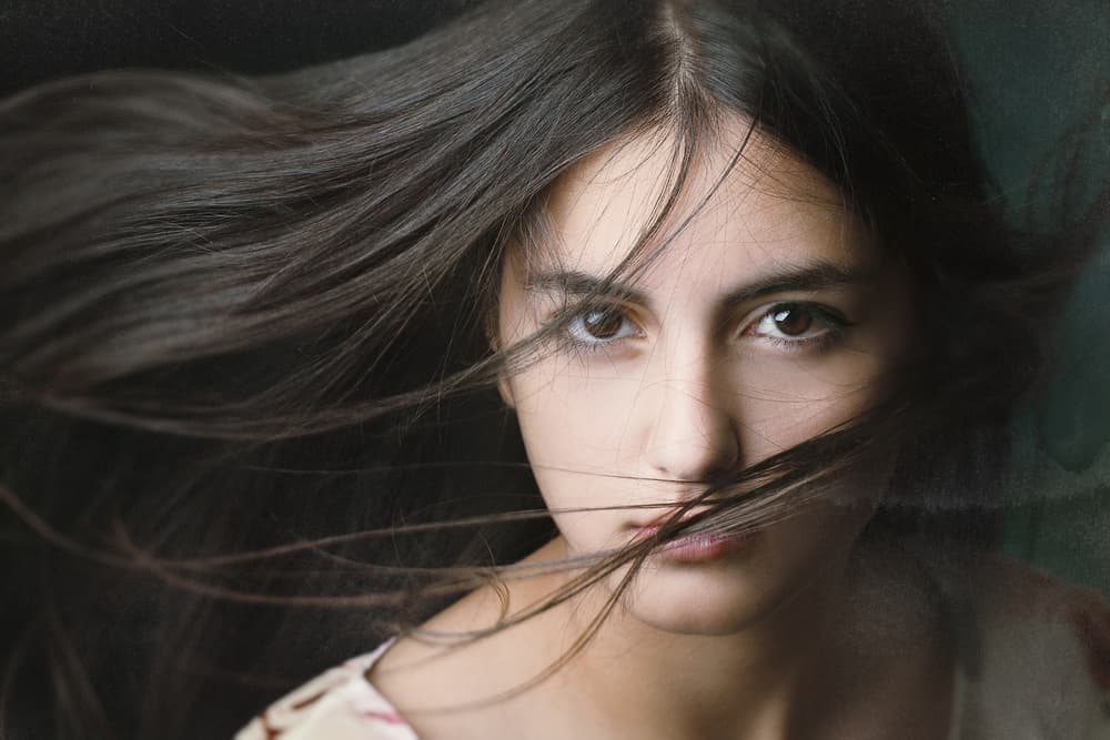 Intense Windswept Gaze by Mehdi Mokhtari — canvas wall art