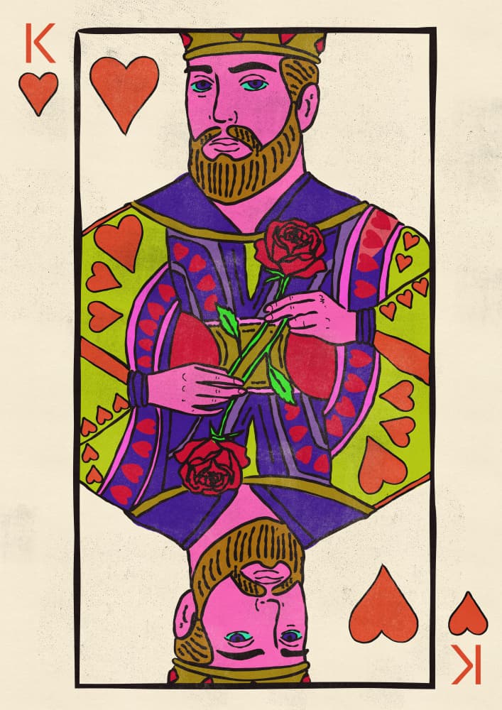 King of Hearts Rose by Nicholas — canvas wall art