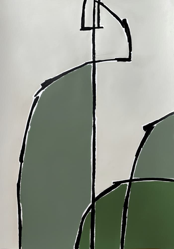 Organic Green Shapes by Andrea Reichhart — canvas wall art