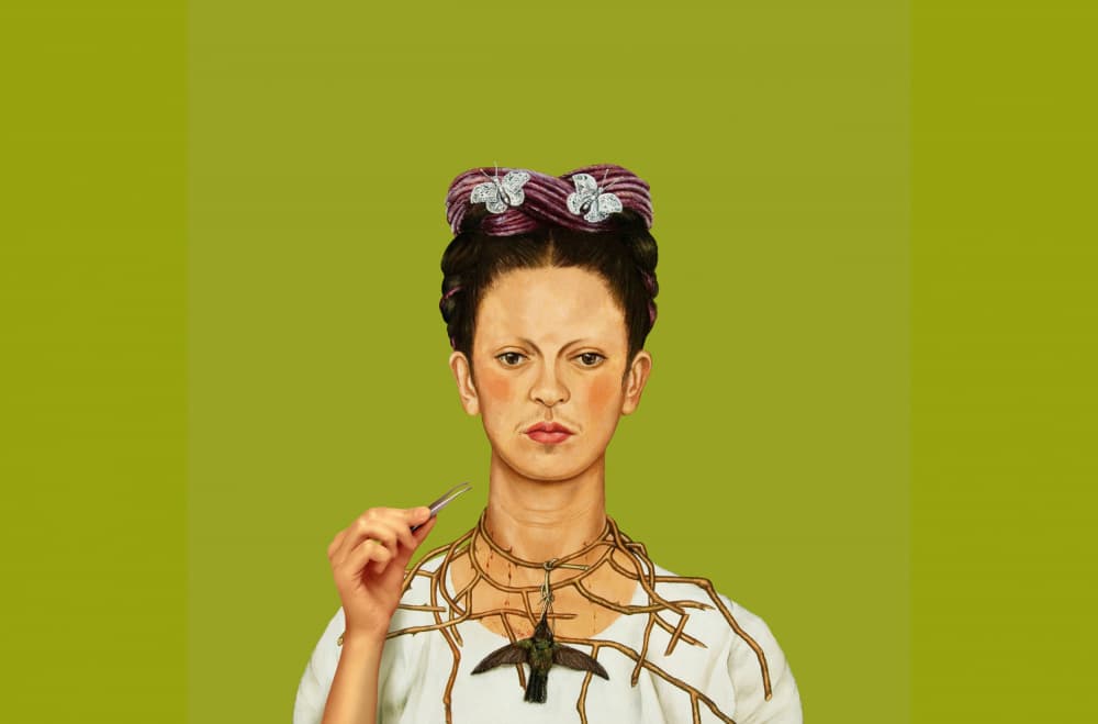 Woman with Hummingbird Necklace by Artem Pozdniakov — canvas wall art