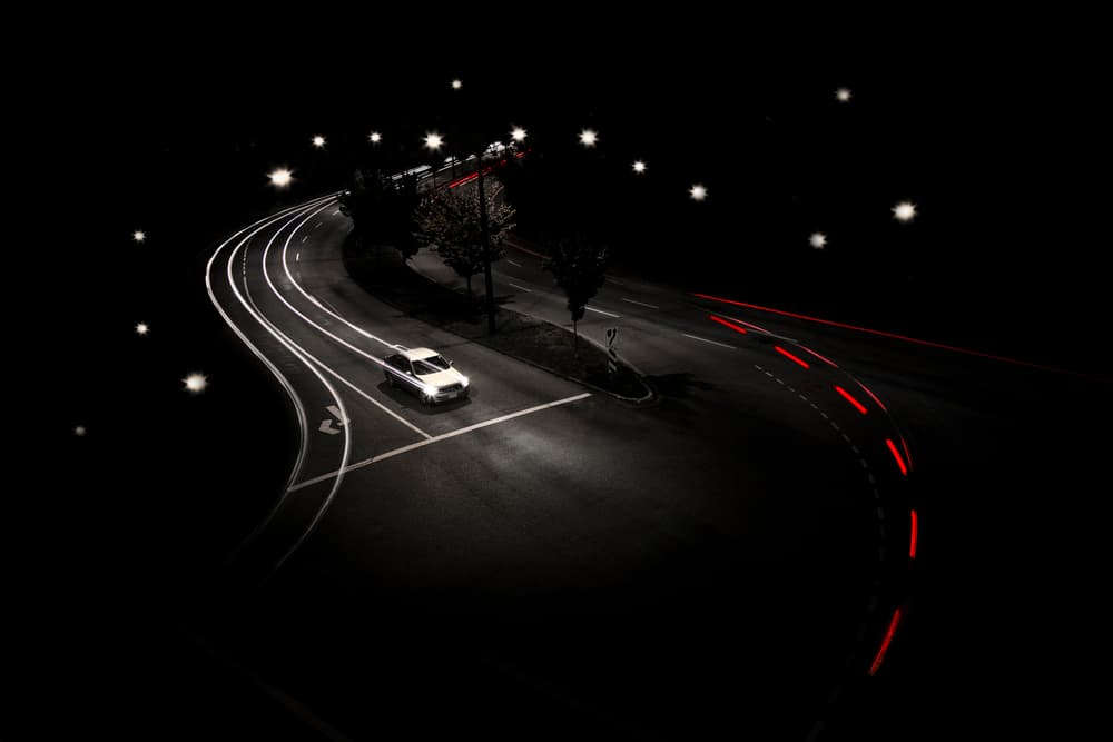 Urban Night Drive by Tony Xu — canvas wall art