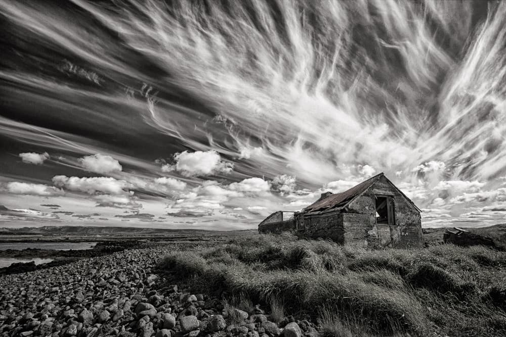 Abandoned House Dramatic Sky by Þorsteinn H. Ingibergsson — canvas wall art