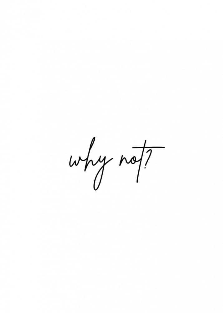 Minimalist Why Not by Kristina N. - SoulArt Shop — canvas wall art
