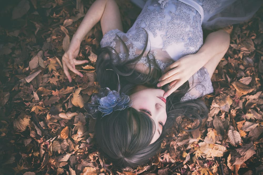 Dreamy Fall Portrait by Daisuke Kiyota — canvas wall art