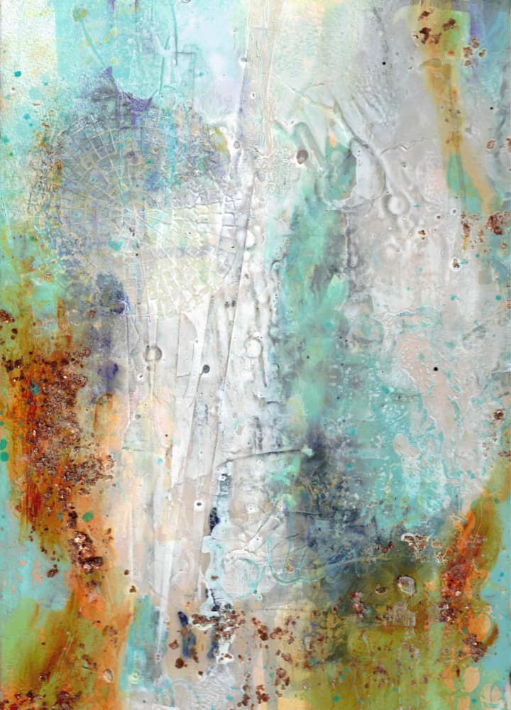 Aqua Rust Patina by Deb Chaney — canvas wall art
