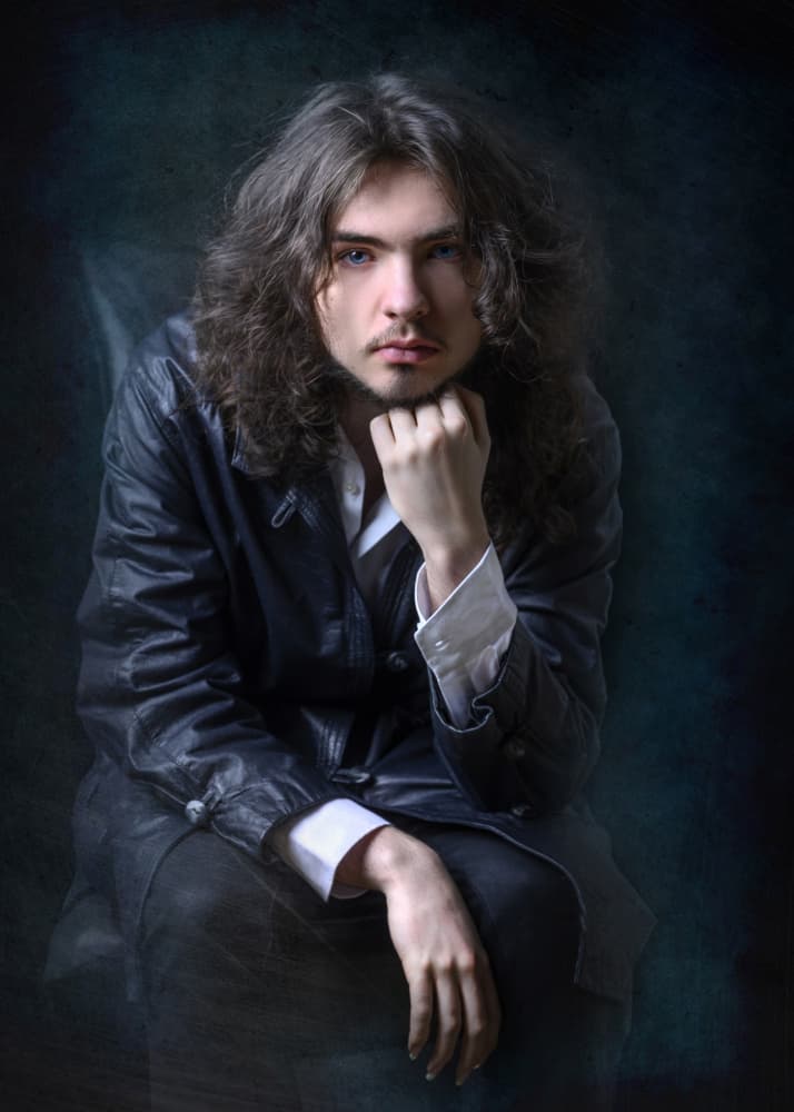 Contemplative Male Portrait by Joanna Ras — canvas wall art