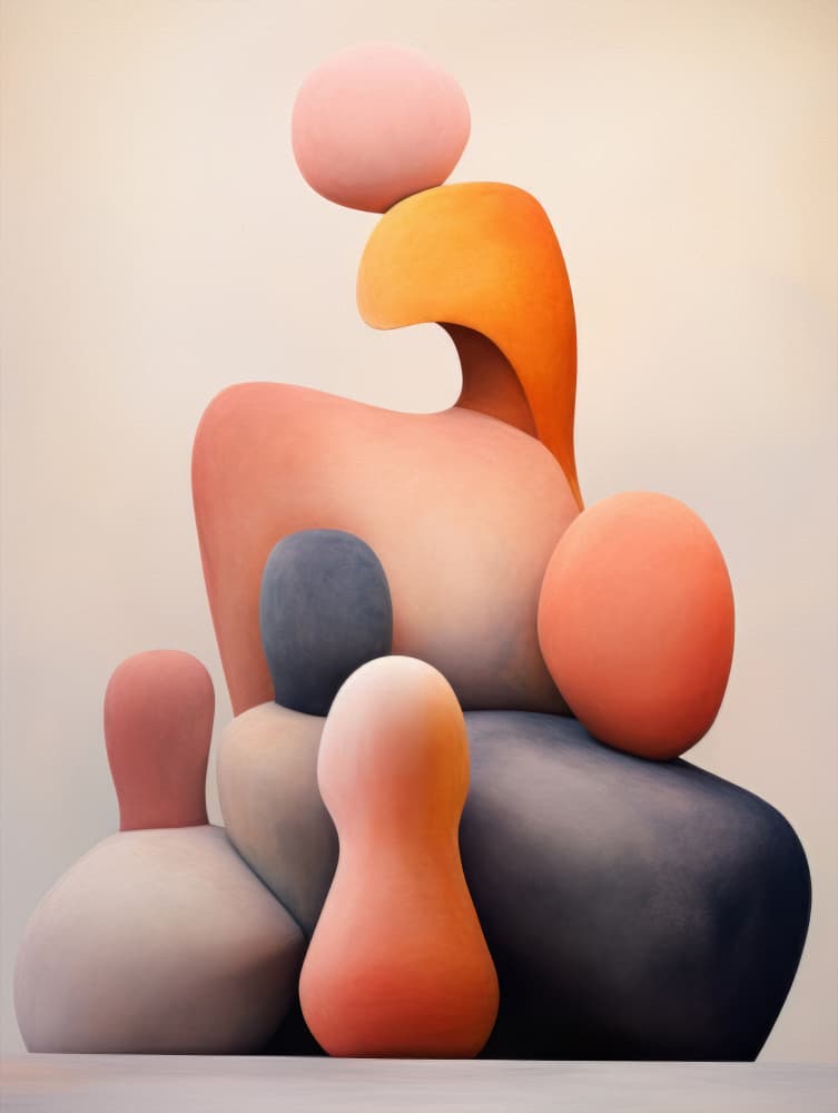 Modern Abstract Balance by Bilge Paksoylu — canvas wall art