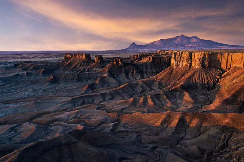 Desert Mountain Sunset by Leah Xu — canvas wall art