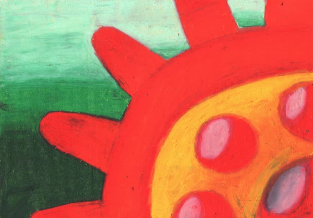 Vibrant Abstract Sun by Kulik — canvas wall art