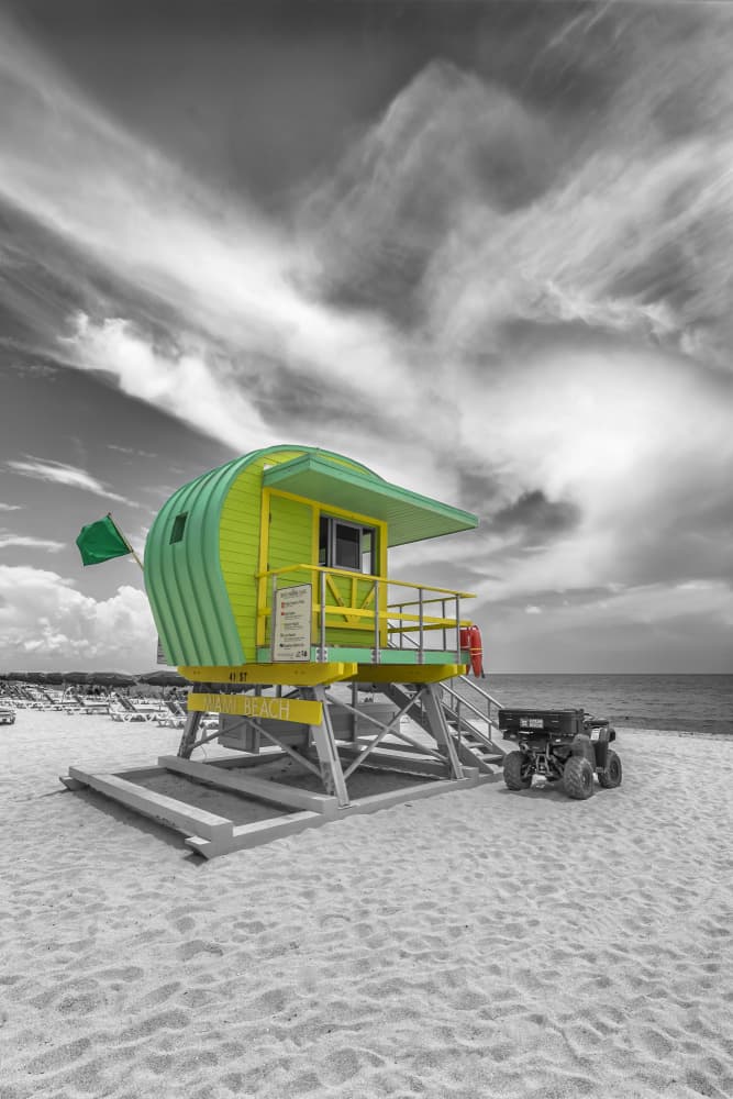 Miami Beach Lifeguard Tower by Melanie Viola — canvas wall art