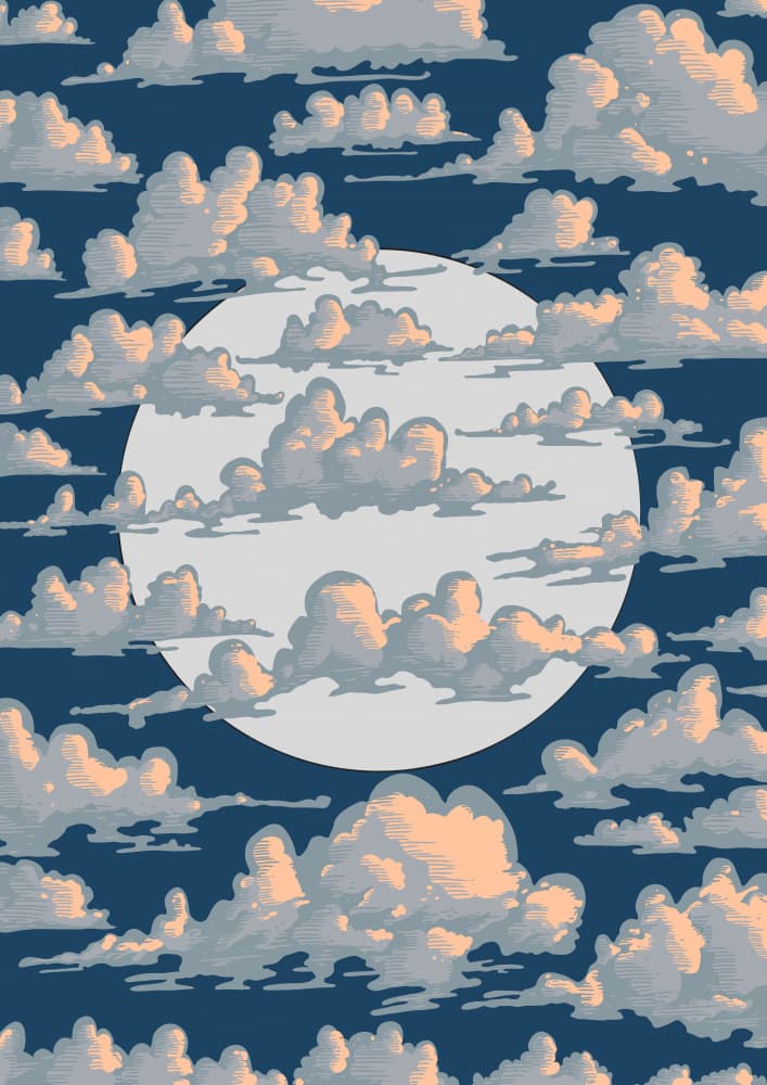 Moonlit Night Clouds by Nicholas — canvas wall art