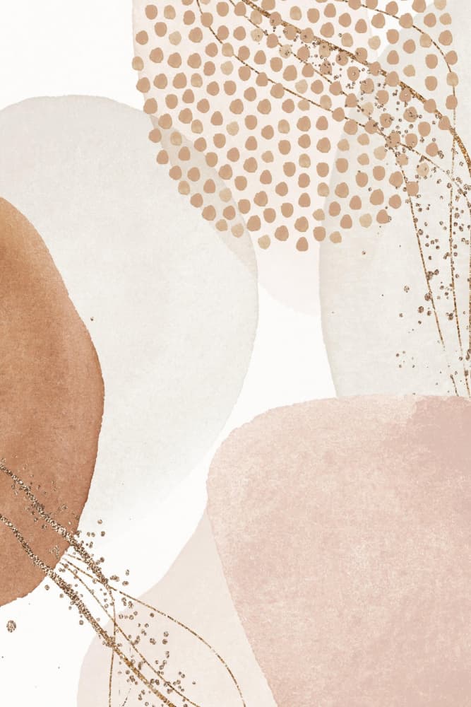 Soft Organic Gold Shapes by Sally Ann Moss — canvas wall art