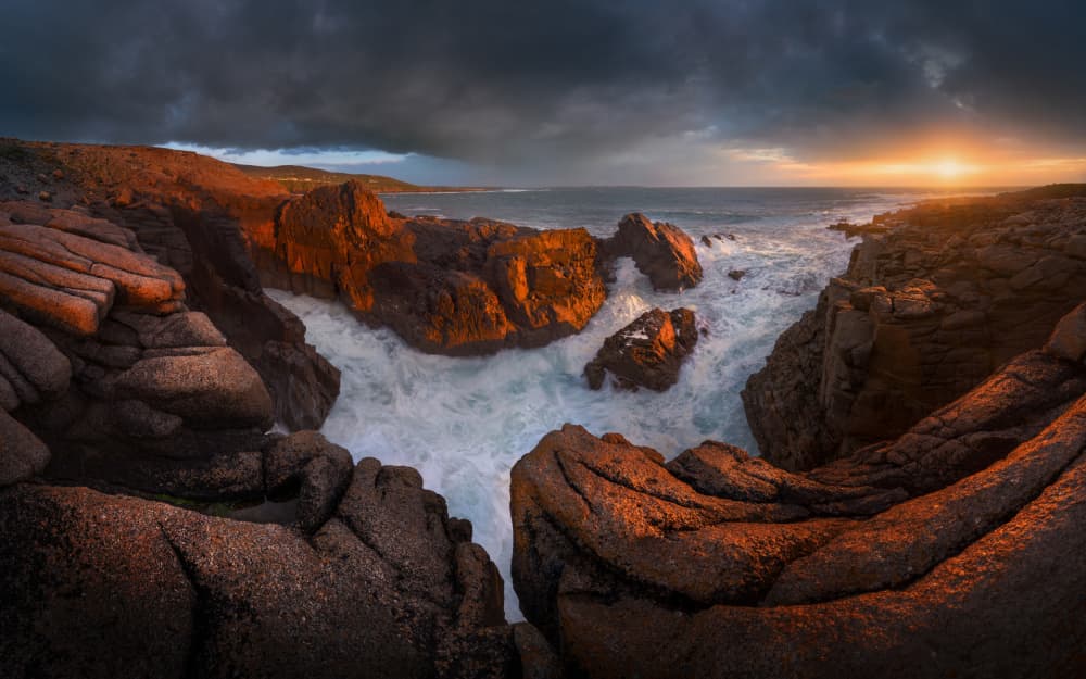 Dramatic Coastal Glow by Tomasz Rojek — canvas wall art