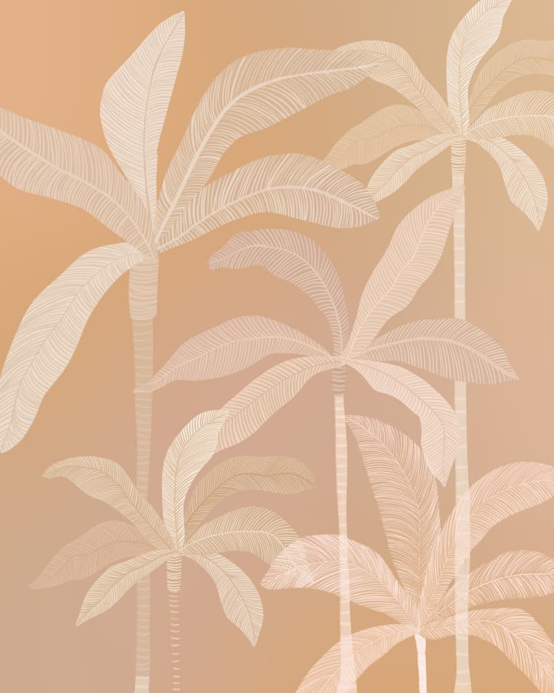 Warm Tropical Palms by Kristian Gallagher — canvas wall art