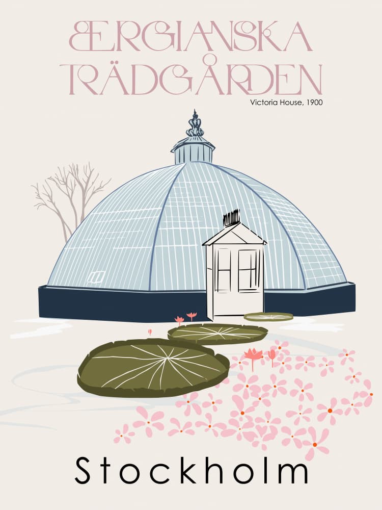 Victoria House Greenhouse by Annick — canvas wall art