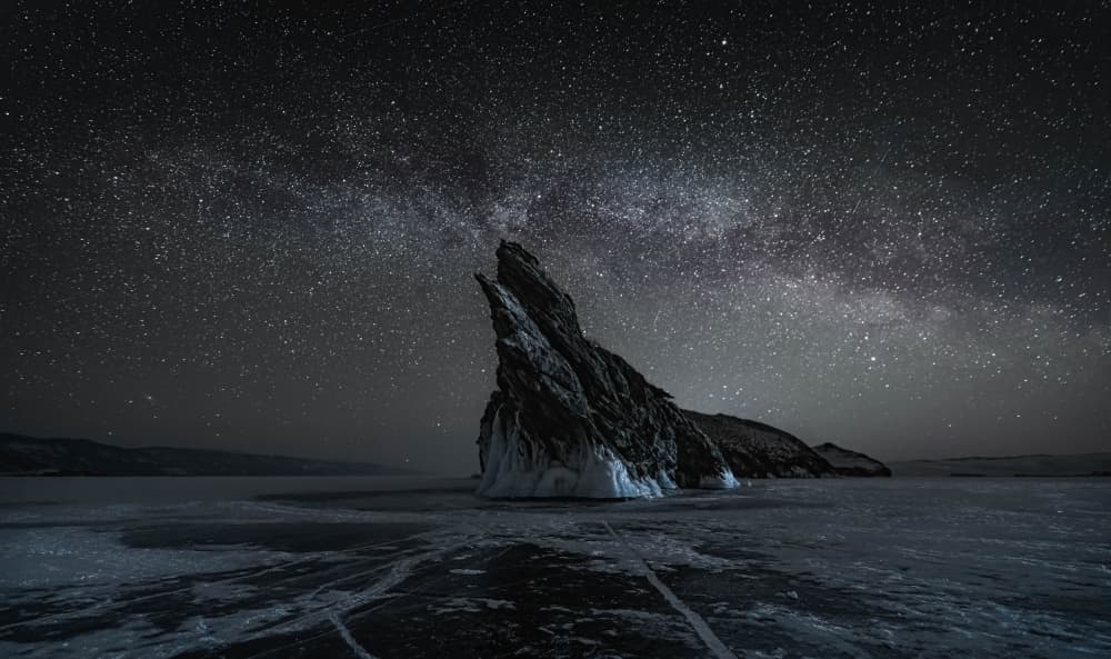 Starry Night Ice Rocks by Wim Denijs — canvas wall art