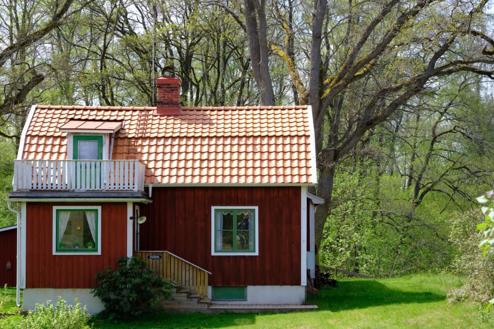 Charming Swedish Cottage by Geertjan Plooijer — canvas wall art