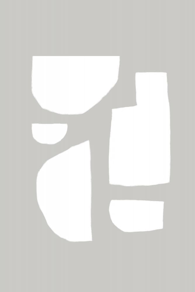 Minimalistic White Shapes by uplusmestudio — canvas wall art