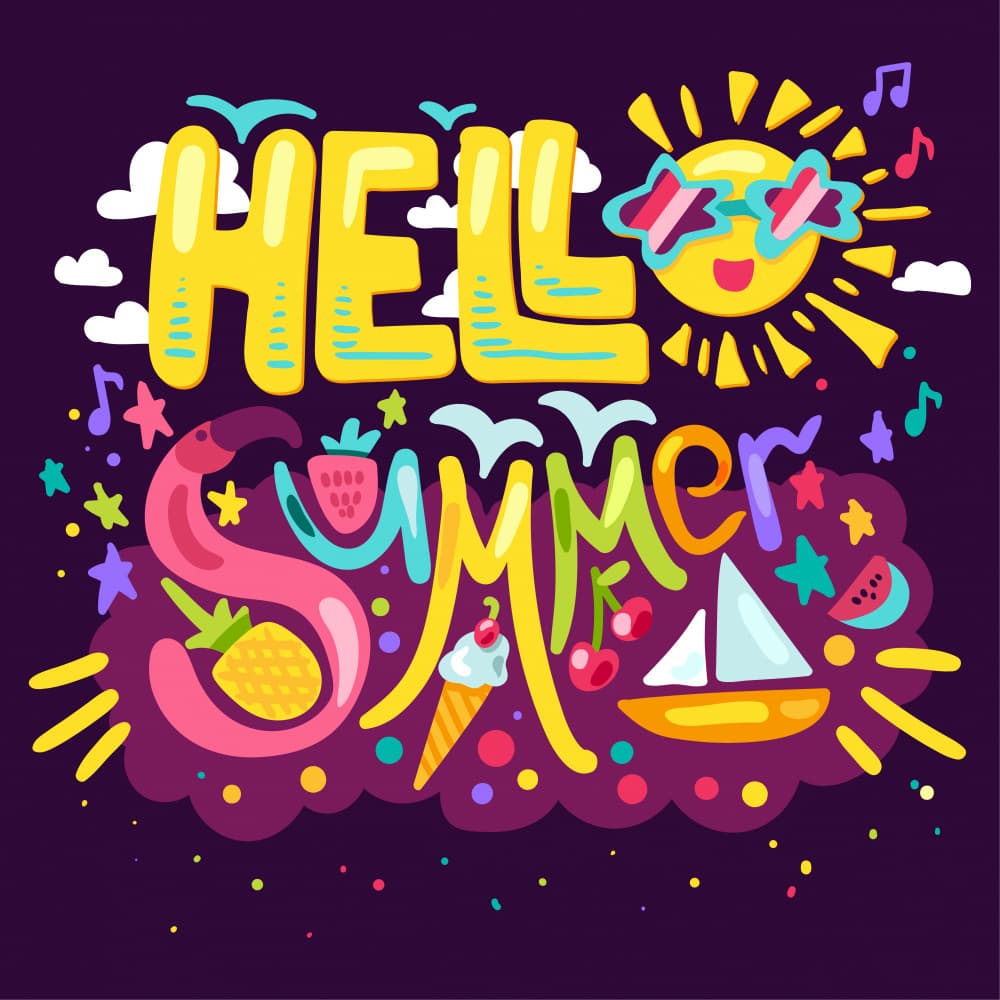 Hello Summer Fun by Marika Barsrsind β canvas wall art
